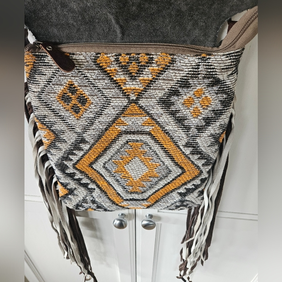 Myra Cowhide Fringe Crossbody - Picture 6 of 13
